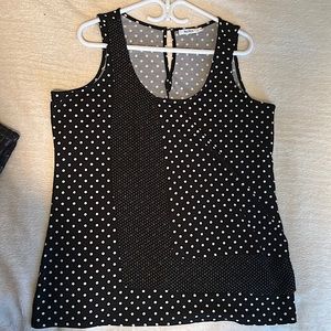 Large polka dot tank